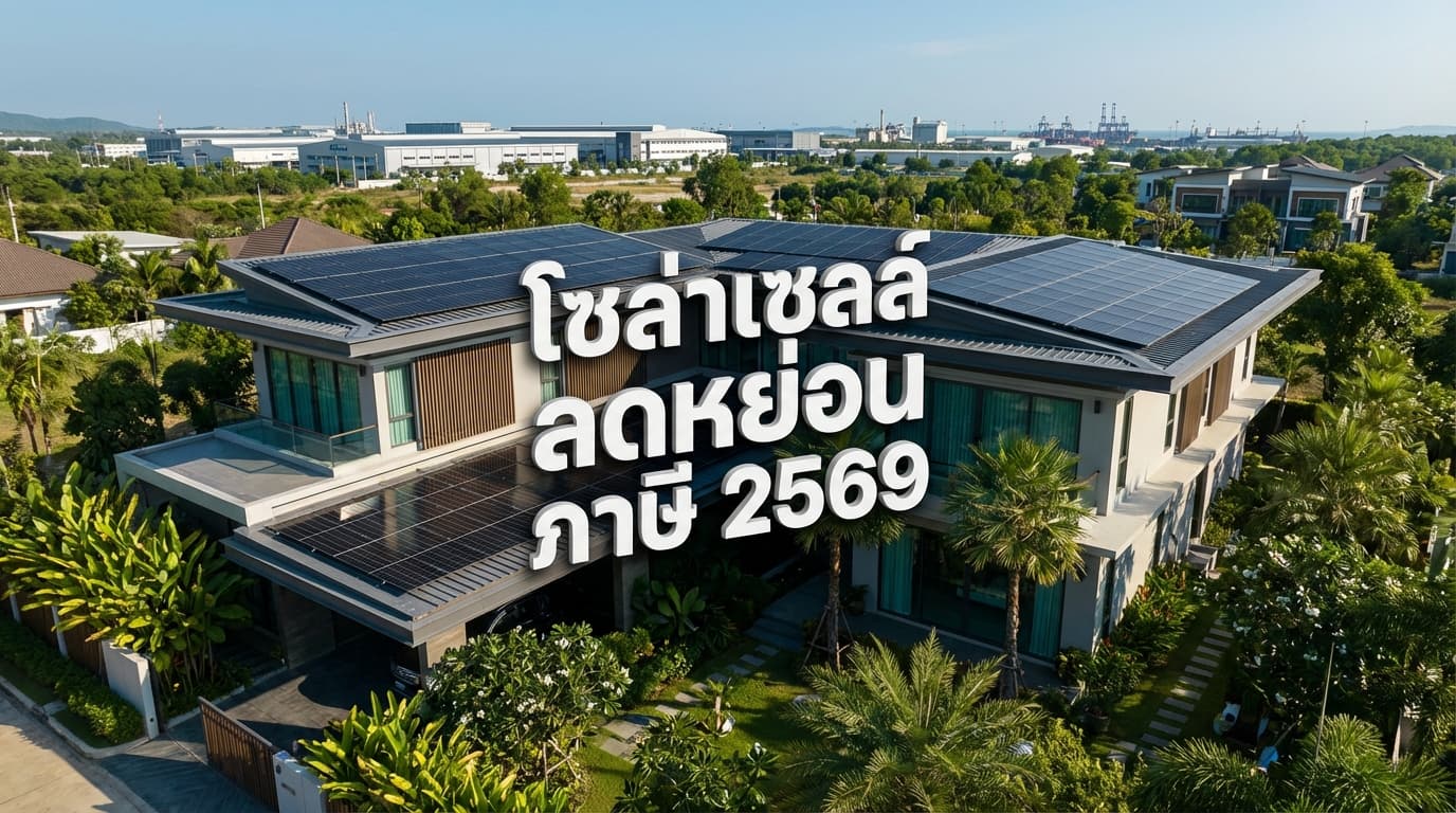 โซล่าเซลล์ ลดหย่อน ภาษี 2569 ติดตั้งกับ เอนีเทค ระยอง คุ้มค่า ลดค่าไฟทันที